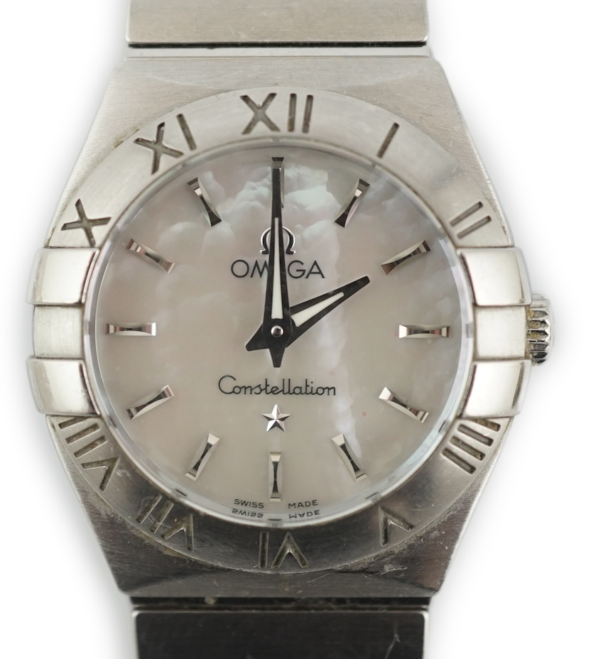 A lady's mid 2010's stainless steel Omega Constellation quartz wrist watch